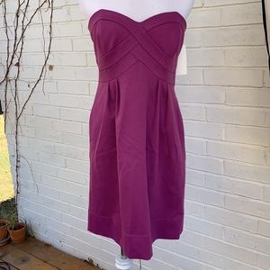 Shoshanna Strapless Mini Dress Sweetheart Purple Plum Size 10 NWT